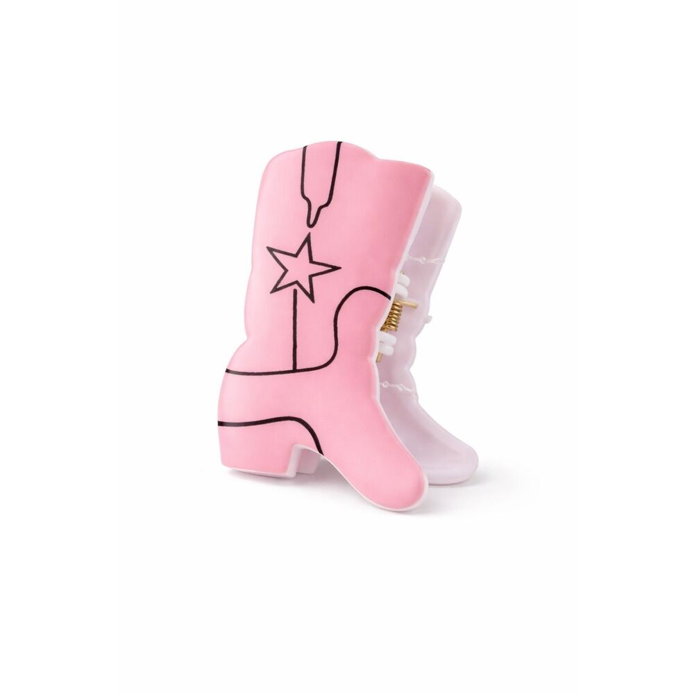 Madison Tyler Pink Western Cowboy Boot Hair Claw Clip Rodeo Country New